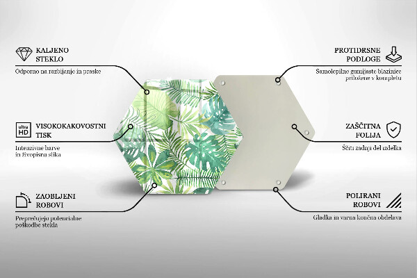 Cache plaque de cuisson Feuilles de boho aquarelle