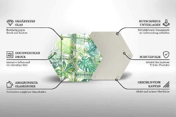 Cache plaque de cuisson Feuilles de boho aquarelle