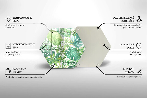 Cache plaque de cuisson Feuilles de boho aquarelle