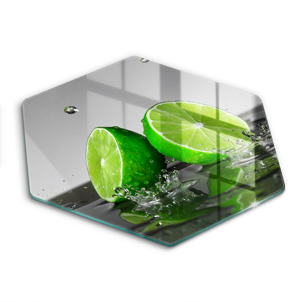 Cache plaque de cuisson Citrons verts juteux et eau