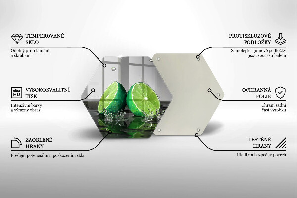 Cache plaque de cuisson Citrons verts juteux et eau