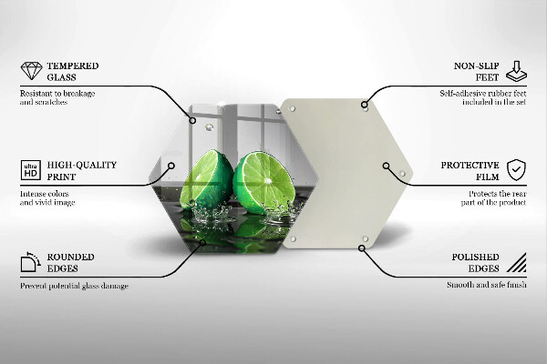 Cache plaque de cuisson Citrons verts juteux et eau