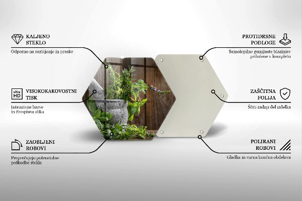 Cache plaque de cuisson Plantes herbes et bois