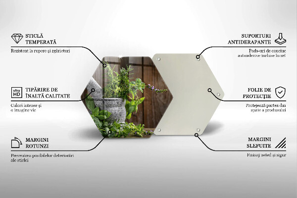 Cache plaque de cuisson Plantes herbes et bois