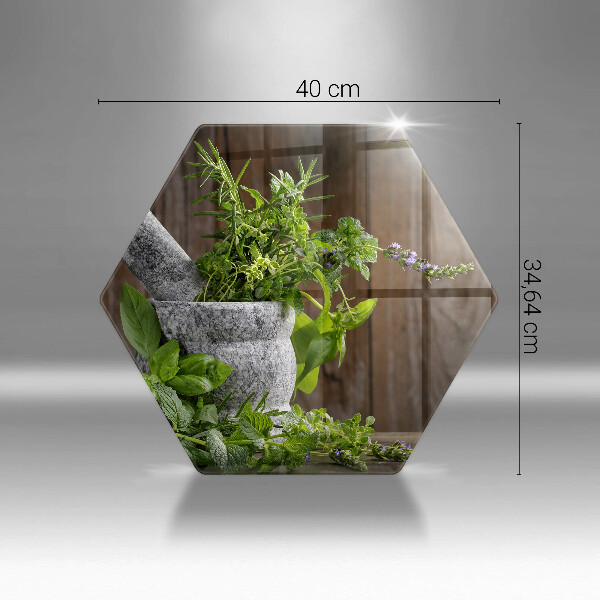 Cache plaque de cuisson Plantes herbes et bois