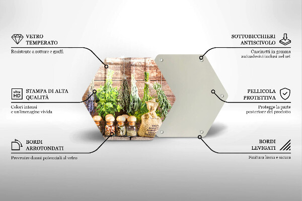 Cache plaque de cuisson Herbes épices et bois