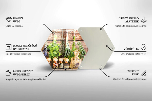 Cache plaque de cuisson Herbes épices et bois