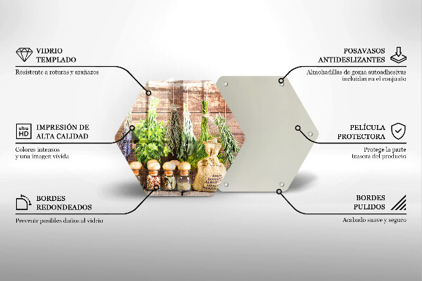 Cache plaque de cuisson Herbes épices et bois