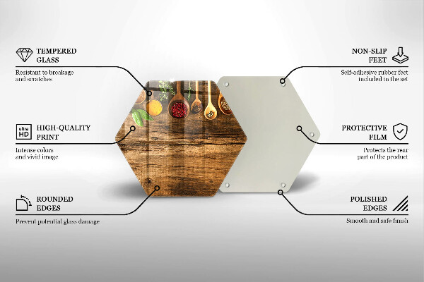 Cache plaque de cuisson Cuillères en bois d'épices