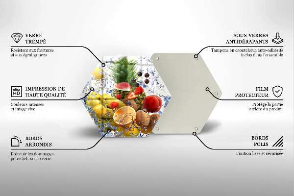 Cache plaque de cuisson Fruits juteux et eau