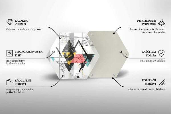 Cache plaque de cuisson Triangles abstraits