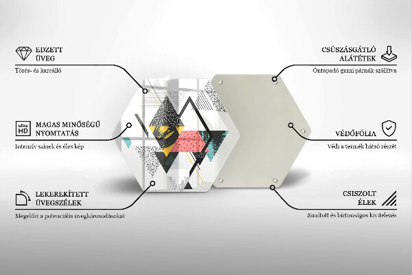 Cache plaque de cuisson Triangles abstraits