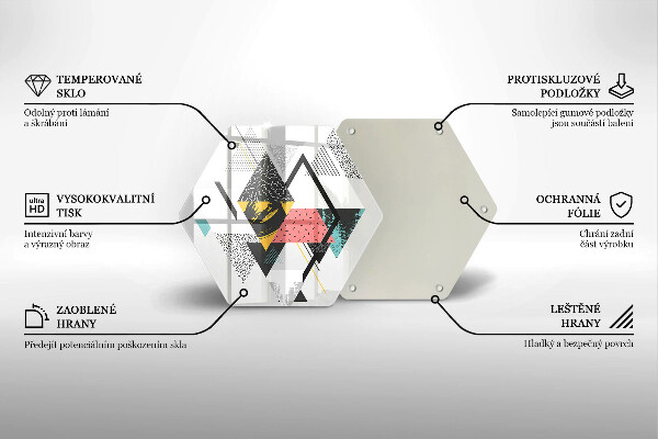 Cache plaque de cuisson Triangles abstraits