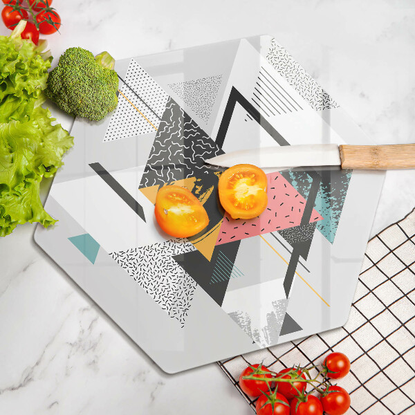 Cache plaque de cuisson Triangles abstraits
