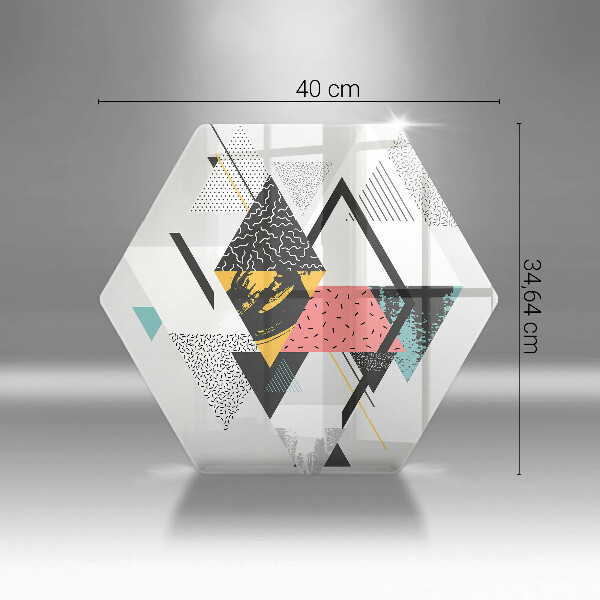 Cache plaque de cuisson Triangles abstraits