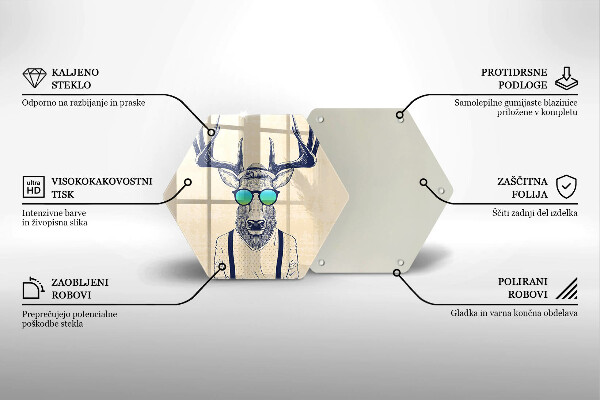 Cache plaque de cuisson Illustration d'homme cerf