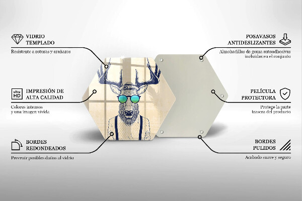 Cache plaque de cuisson Illustration d'homme cerf