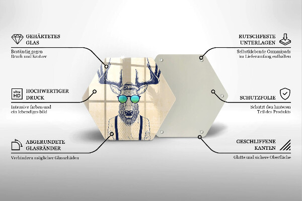 Cache plaque de cuisson Illustration d'homme cerf