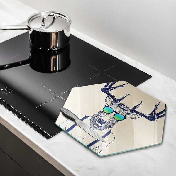 Cache plaque de cuisson Illustration d'homme cerf