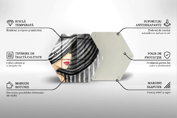 Cache plaque de cuisson Femme au chapeau