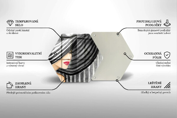 Cache plaque de cuisson Femme au chapeau