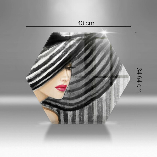 Cache plaque de cuisson Femme au chapeau