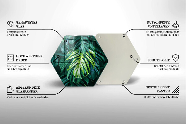 Cache plaque de cuisson Feuilles de monstera sauvage