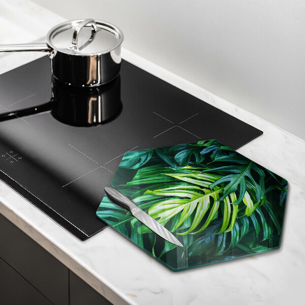 Cache plaque de cuisson Feuilles de monstera sauvage