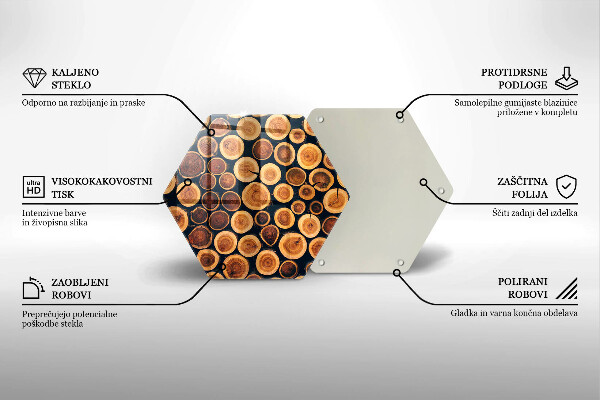 Cache plaque de cuisson Des souches d'arbres en bois