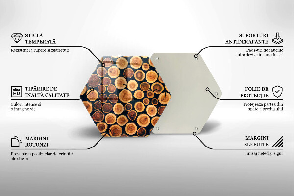 Cache plaque de cuisson Des souches d'arbres en bois