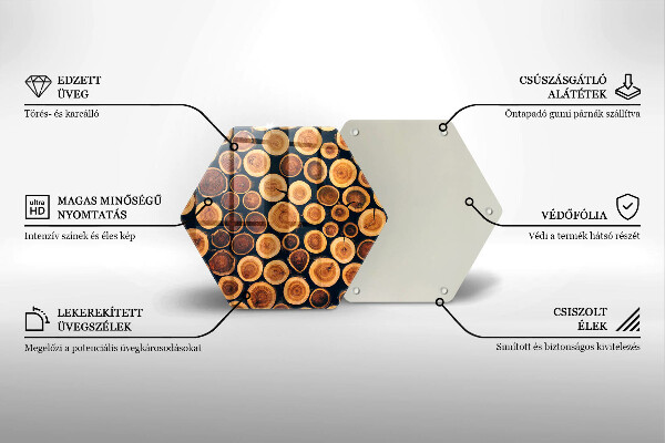Cache plaque de cuisson Des souches d'arbres en bois