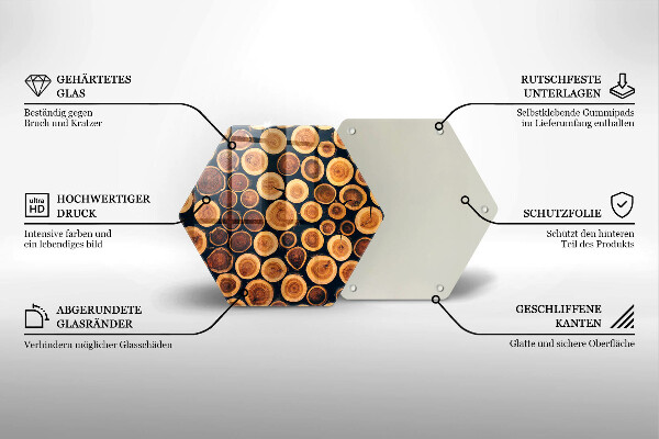 Cache plaque de cuisson Des souches d'arbres en bois