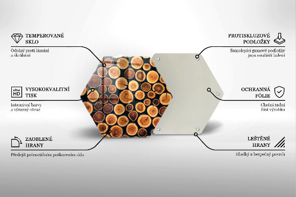 Cache plaque de cuisson Des souches d'arbres en bois