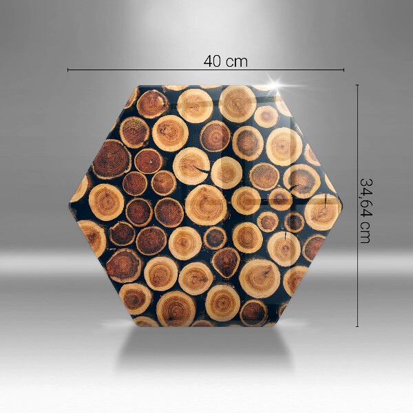 Cache plaque de cuisson Des souches d'arbres en bois