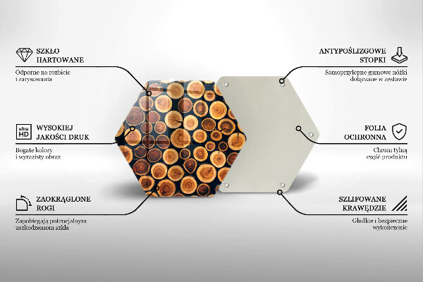Cache plaque de cuisson Des souches d'arbres en bois