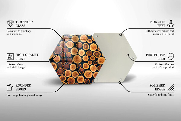 Cache plaque de cuisson Des souches d'arbres en bois