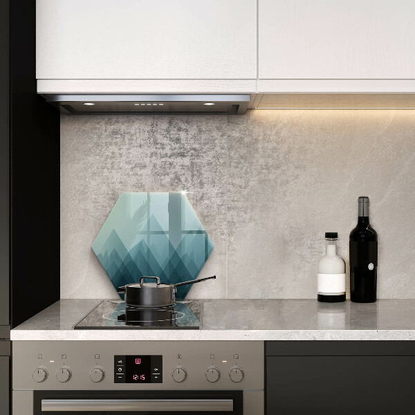 Cache plaque de cuisson Montagnes abstraites