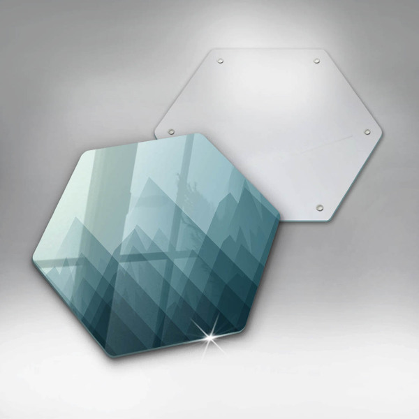 Cache plaque de cuisson Montagnes abstraites