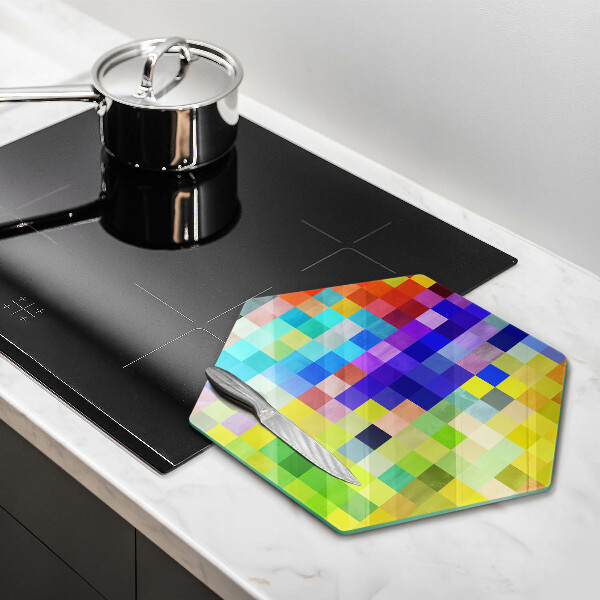 Cache plaque de cuisson Carrés de pixels colorés