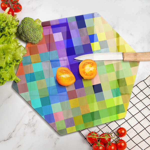 Cache plaque de cuisson Carrés de pixels colorés