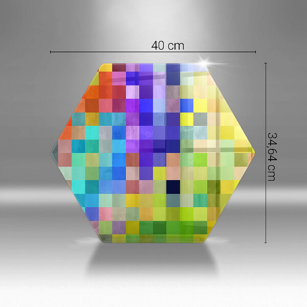 Cache plaque de cuisson Carrés de pixels colorés