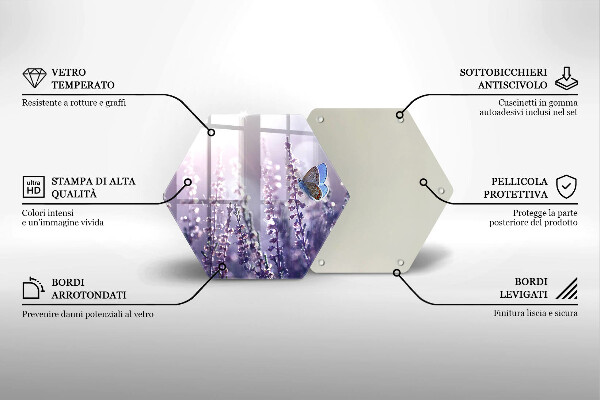 Cache plaque de cuisson Fleurs sauvages et papillon