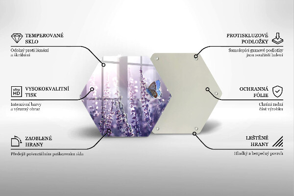 Cache plaque de cuisson Fleurs sauvages et papillon