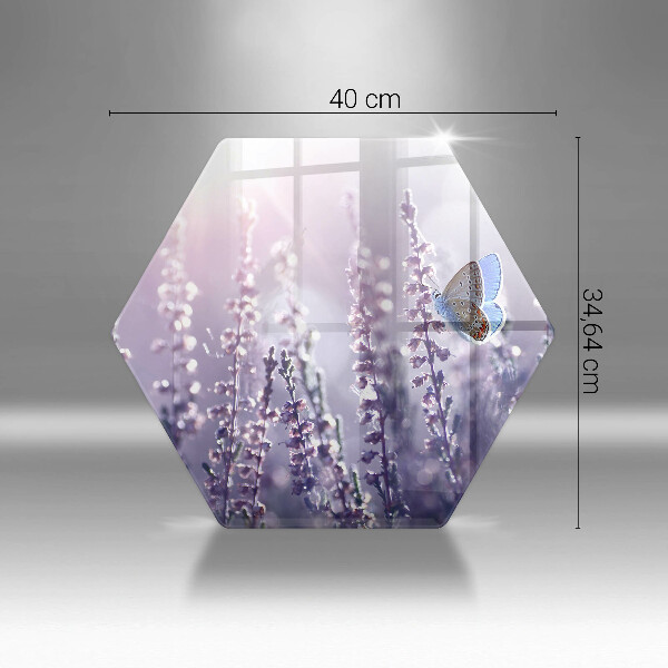 Cache plaque de cuisson Fleurs sauvages et papillon