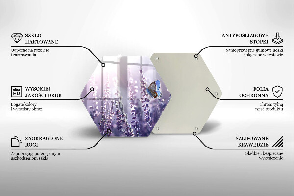 Cache plaque de cuisson Fleurs sauvages et papillon