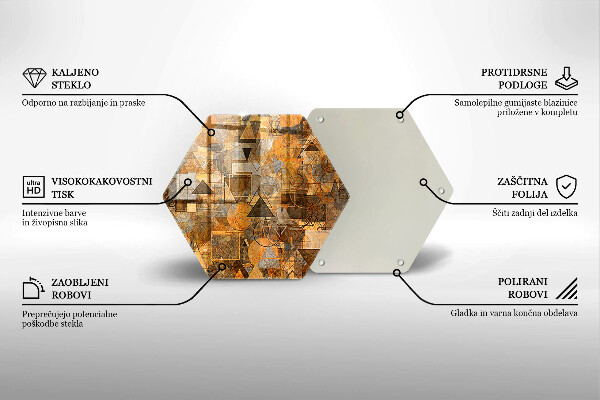 Cache plaque de cuisson Modèle sans couture de figures géométriques