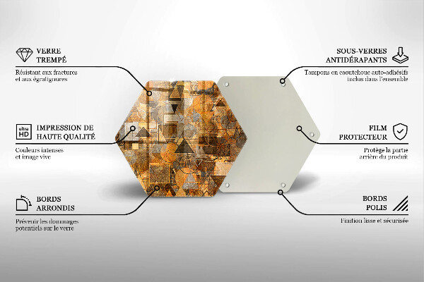 Cache plaque de cuisson Modèle sans couture de figures géométriques