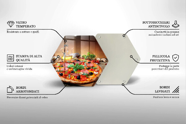 Cache plaque de cuisson Pizza italienne