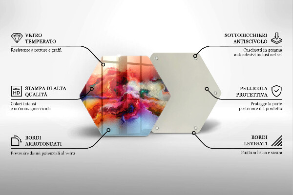 Cache plaque de cuisson Abstraction enfumée