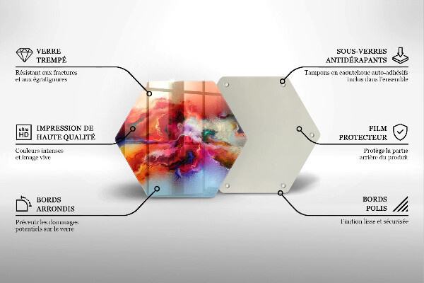 Cache plaque de cuisson Abstraction enfumée